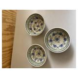 Set of 3 Hand Painted Floral Bowls