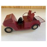 Small Red metal Toy Car Decor