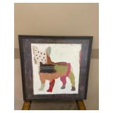 Colorful Bull Dog Wall Art Decor