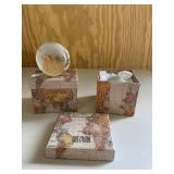 Crystal Globe Paperweights New Set of 2