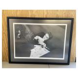 Elvis Presley Black & White Large Framed Print