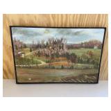 House on the Hillside Nature Painting