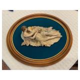 Left Facing Man & Woman Porcelain Wall Art Vintage