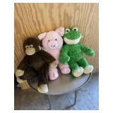 Set of 3 Plush Build A Bear Stuffed Animals