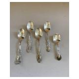 Sterling Silver Reed & Barton Spoons Set of 5