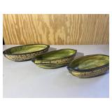 Louisville KY Stoneware Set of Corn Husk Bowls