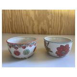 Set of 2 Royal Brand Small Flowered Bowls