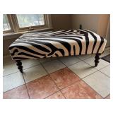 Large Zebra Print Safari Theme Bench Good Quality