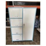 Large Blue & White Storage Locker Like New