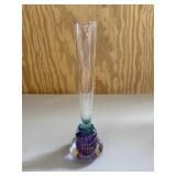 Kosta Boda Bud Flower Vase Slim Purple Green