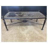 Black Metal Outdoor Patio Table