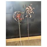 Set of 2 Metal Wind Catchers Outdoor Yard Decor