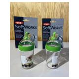 Soft Works Set of 2 Salad Dressing Shakers New