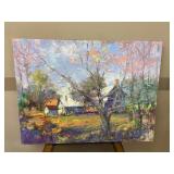 House & Trees Nature Scene Wall Art