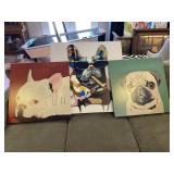 Set of 3 Large Dog Wall Art Prints