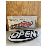LED Multi Colored OPEN Sign with Box