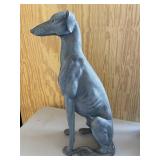 Grey Whippet Greyhound Dog Statue Figure Decor