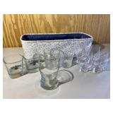 Collection of Clear Glass Barware Glasses