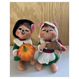 Annalee Pair of Thanksgiving Pilgrim Mice