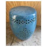 Turquoise Blue Round Garden Stool Accent Table