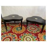 Pair of Black Accent Tables Unique Shape
