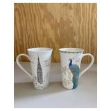 Empire State Building & Peacock Coffee Cups