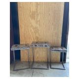 Set of 3 Leopard Print Nesting Tables