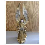Tall Golden Winged Angel Figurine