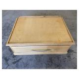 Light Wood Low Drawer Table