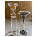 Hour Glass & Galileo Thermometer Set of 2