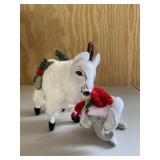 Annalee Set of 2 Christmas Figurines Goat &