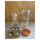 2 Clear Pitchers Flask & Margaritaville Salt