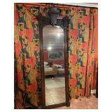 Gigantic Ornate Wood Victorian Style Floor Mirror