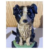 Cast Iron Cattle Dog Door Stop Figurine