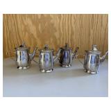 Set of 4 Water Pitchers Inc Oneida Silver Tone