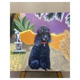 Black Poodle Dog Original Painting
