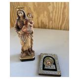 Set of 2 Lady of Mt Carmel Religious Decor