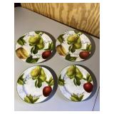 Set of 4 Pear Fruit Theme Plates