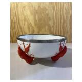 Vintage Lobster Bowl Dresden Style Rare
