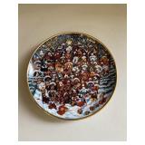 Franklin Mint Santa Paws Dog Christmas Plate