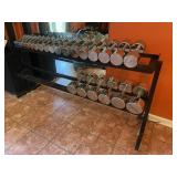 Nice Chrome Weight Set & Heavy Duty 2 Tier Rack