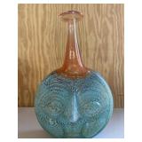 Kosta Boda Vintage Figural Face Art Glass Vase