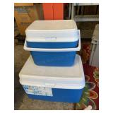 Set of 2 Blue & White Coolers