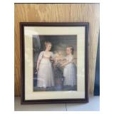 Vintage 2 Little Girls Framed Print Nice Quality