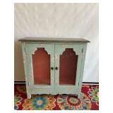 Nice Green Distressed Storage Cabinet