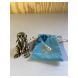 Small Monkey Trinket Box Match Safe