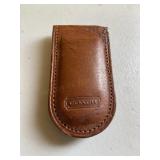 Coach Magnetic Brown Leather Money Clip
