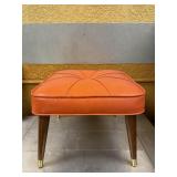 Vintage Orange Retro Foot Stool MCM
