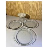 Set of 3 Clear Pie Plates & 1 Bowl with Lid