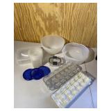 Egg Trays & Plastic Storage Container Lot